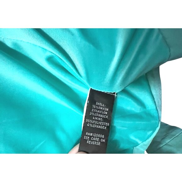 Torrid Blue Open Front Blazer Jacket Size 1 (1XL) Womens Lightweight Stretch Nyl - Picture 4 of 13